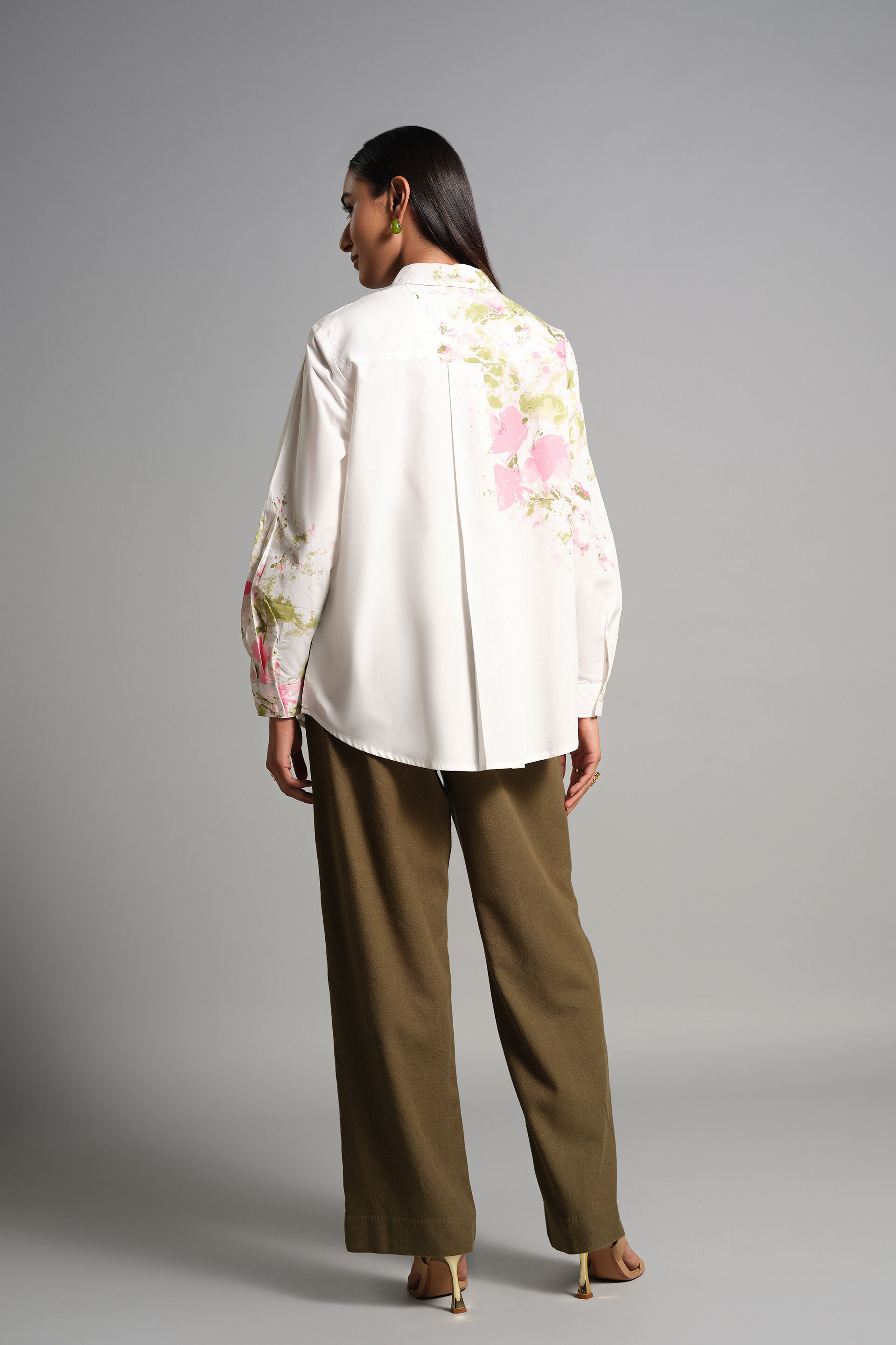 Floral Trellis Shirt, White, image 5
